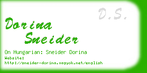dorina sneider business card
